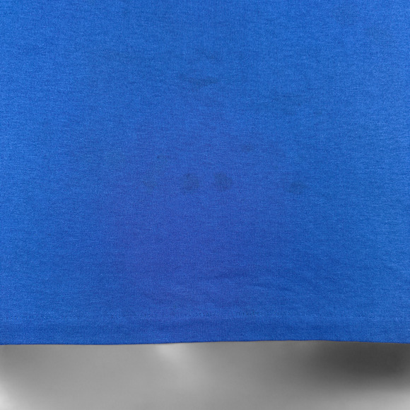 Vintage 80s Polo Shirt Adult MEDIUM Blue Bar Tavern Pocket Work Shirt CJs Club - Picture 5 of 6